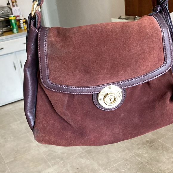 Marc Jacobs Leather Handbag Purse Kate Aubergine - Picture 4 of 12